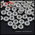 Fashion cz silver jewelry findings 7mm 925 silver rubber beads